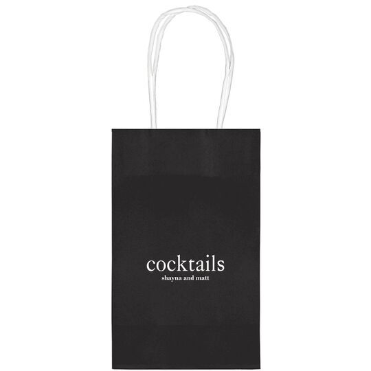 Big Word Cocktails Medium Twisted Handled Bags